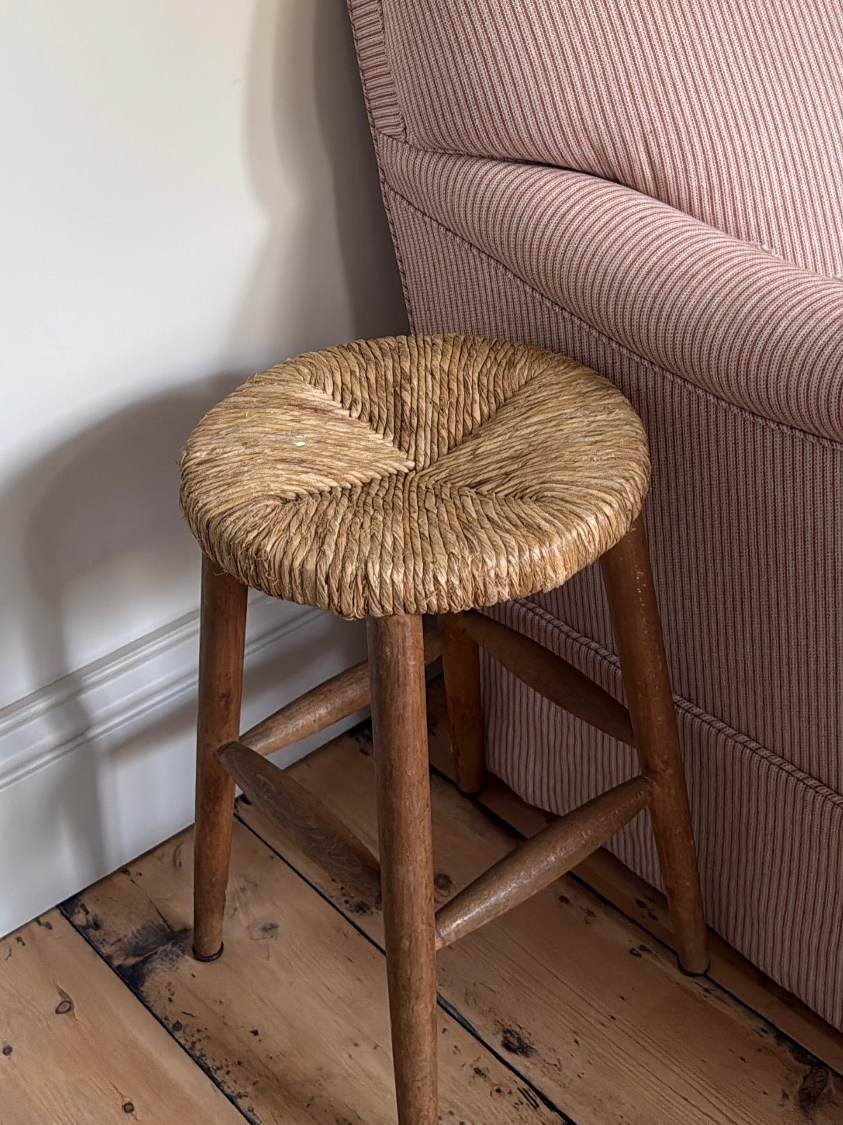 French Rush Seated Stool