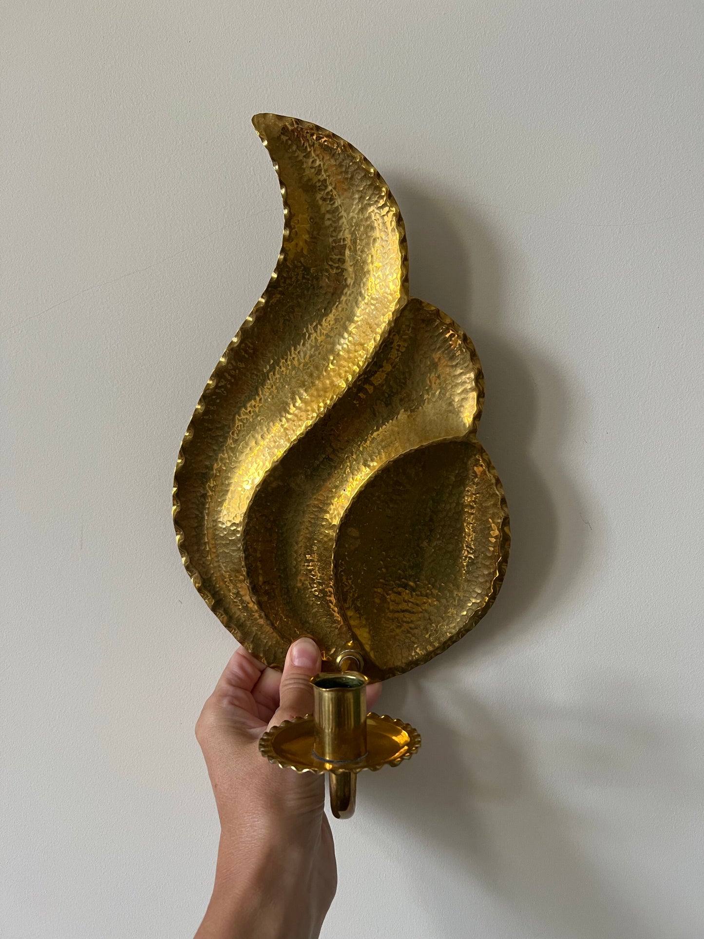 Signed Brass Sconce