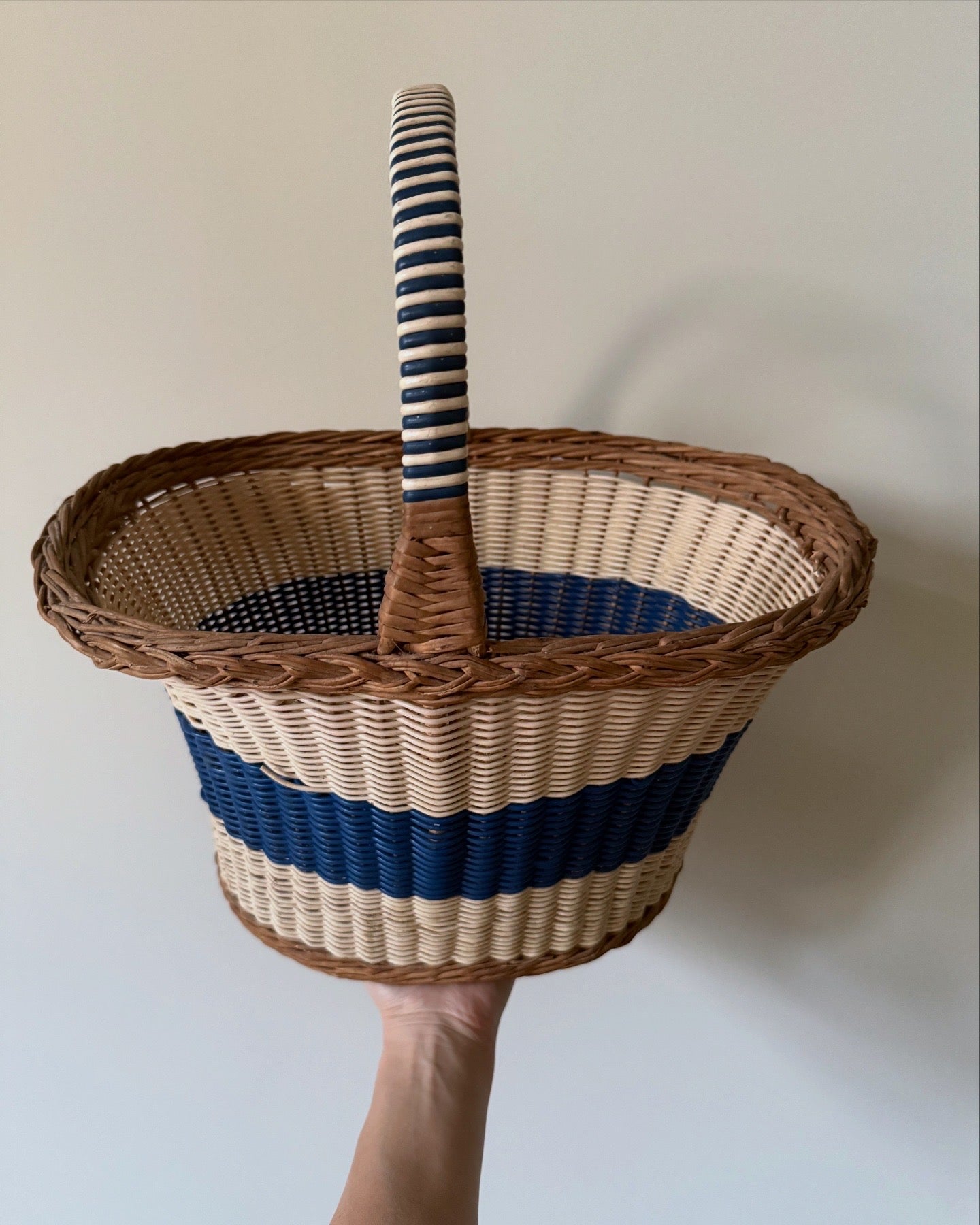Vintage Stripe Basket