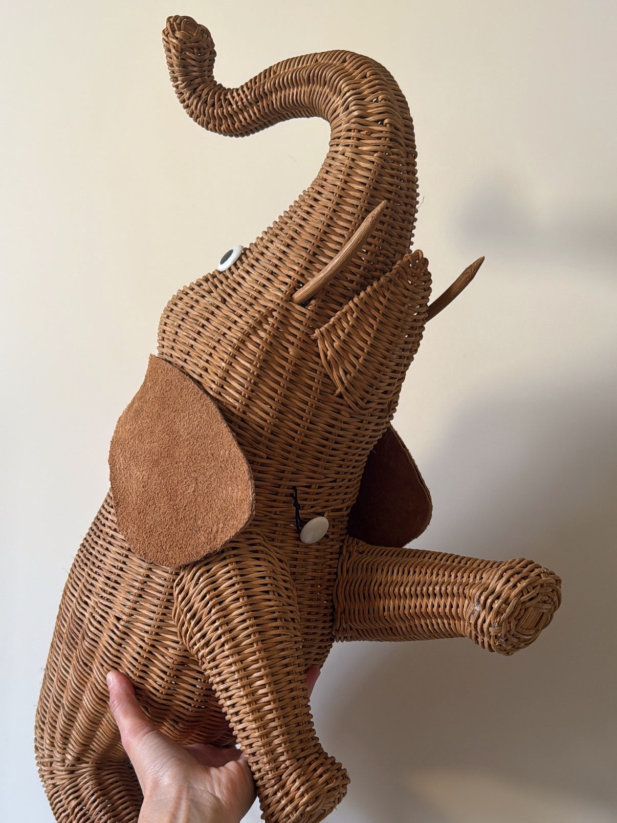 Vintage Rattan Elephant