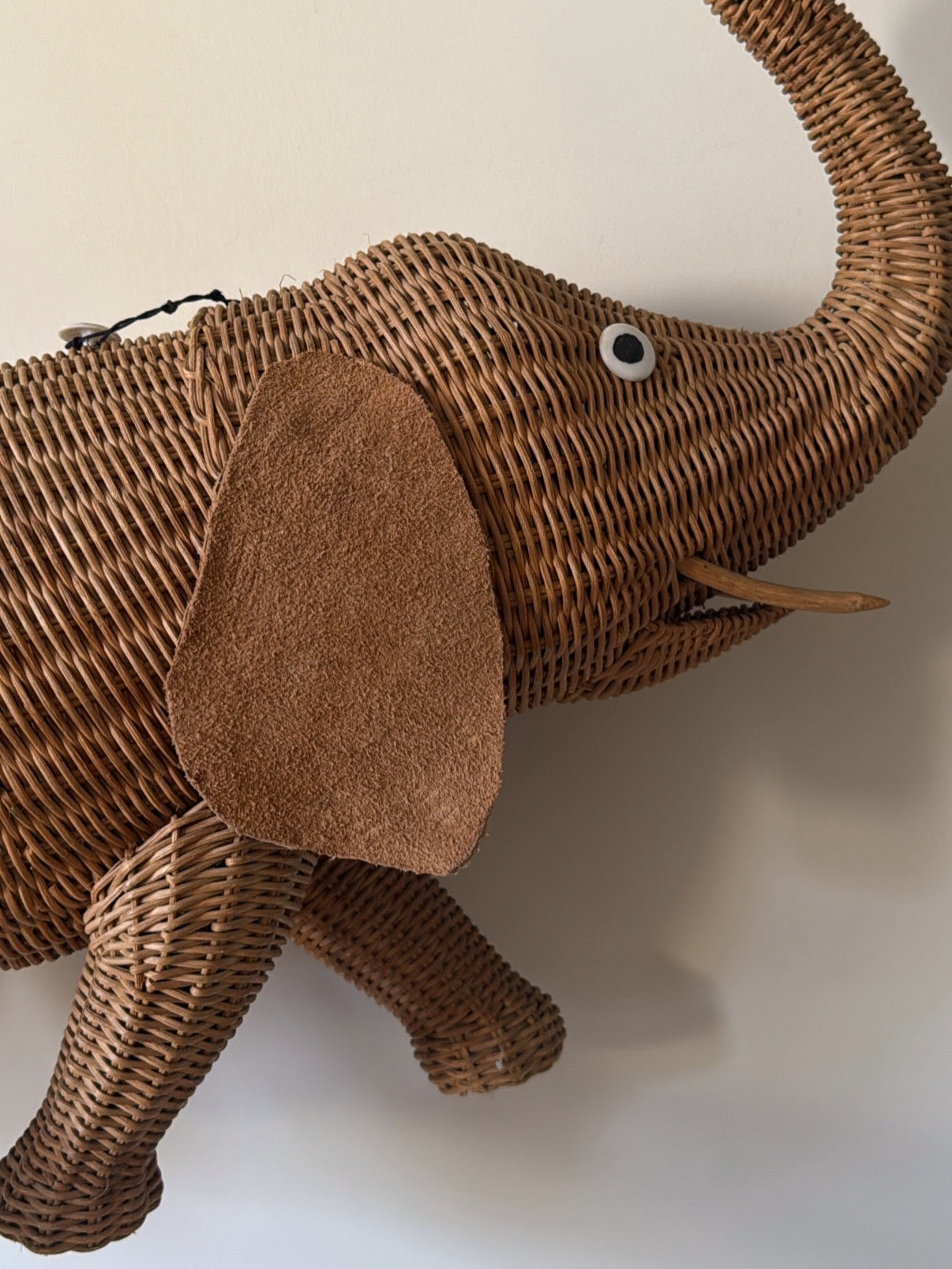 Vintage Rattan Elephant