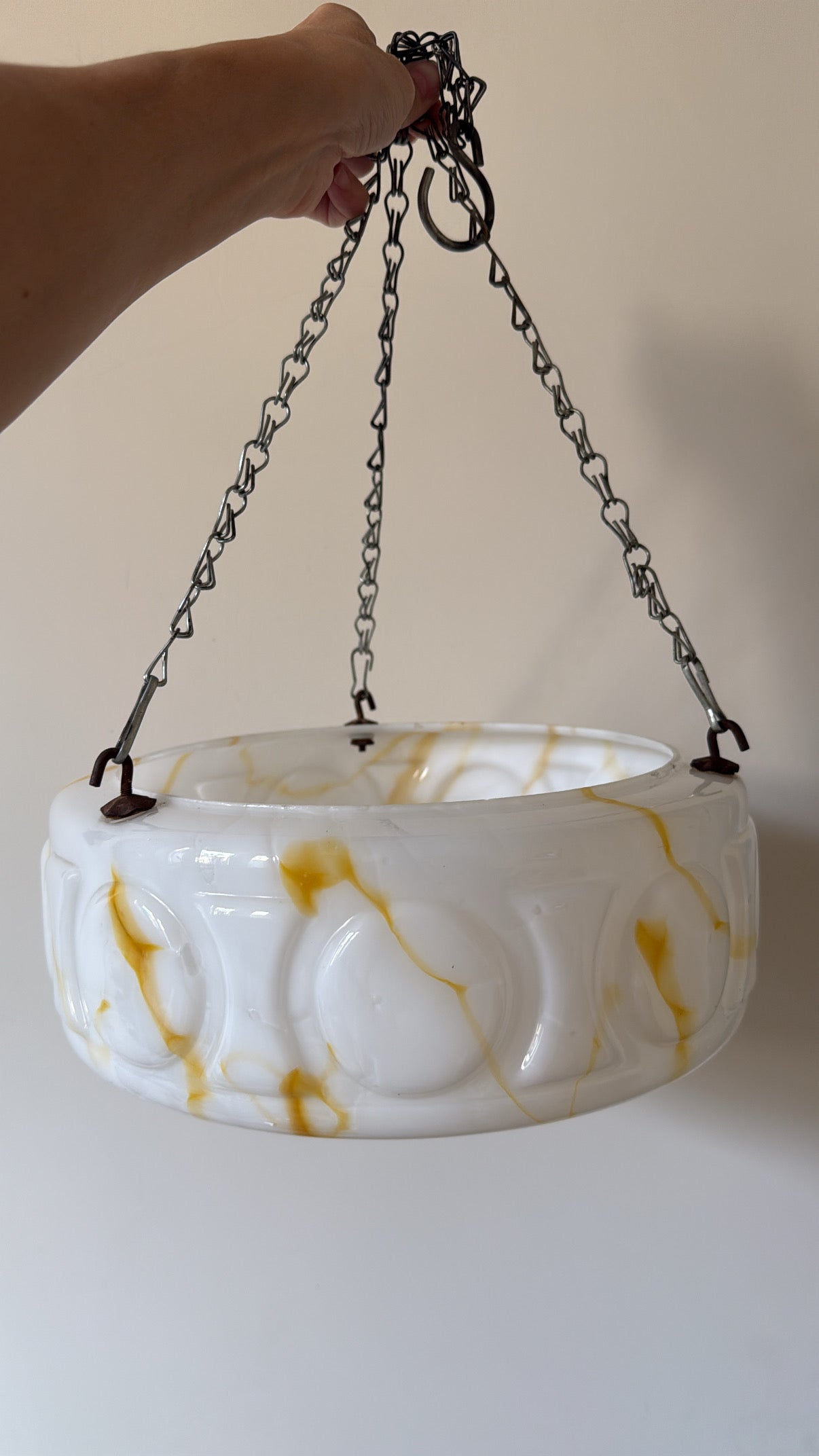 Vintage marbled pendant shade