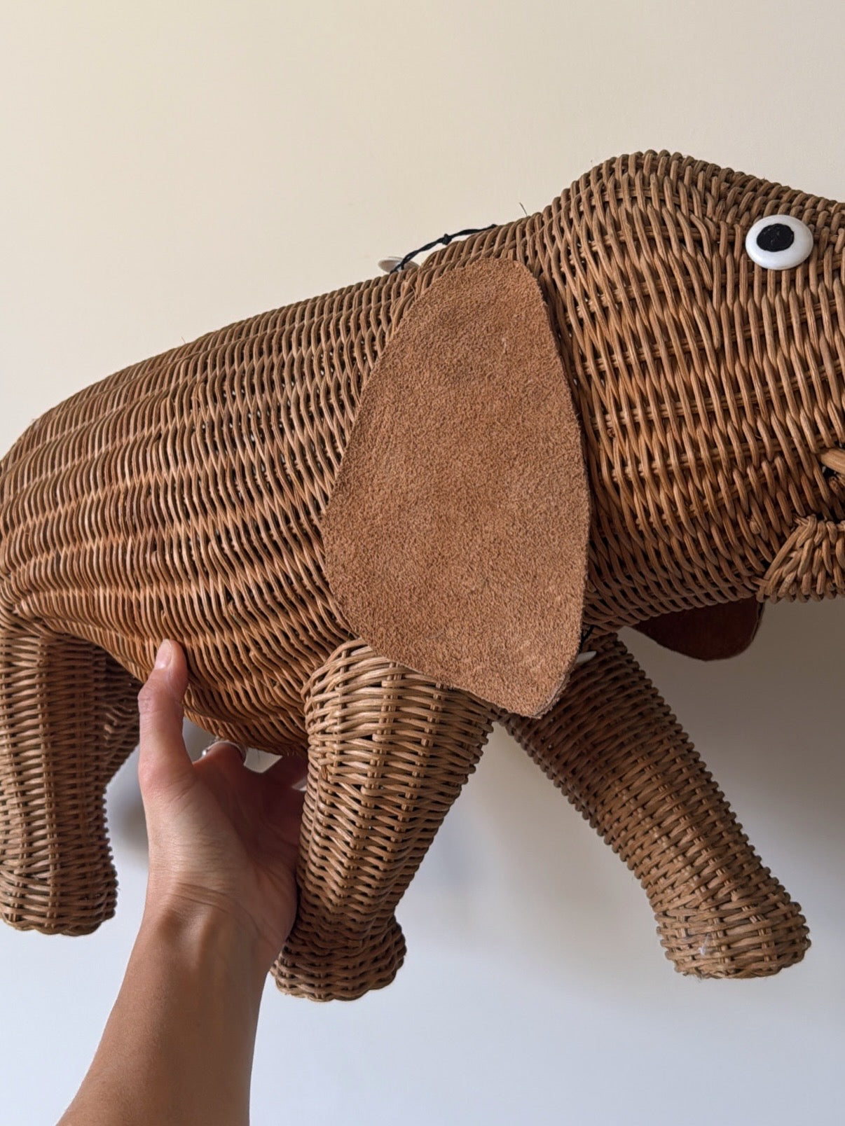 Vintage Rattan Elephant