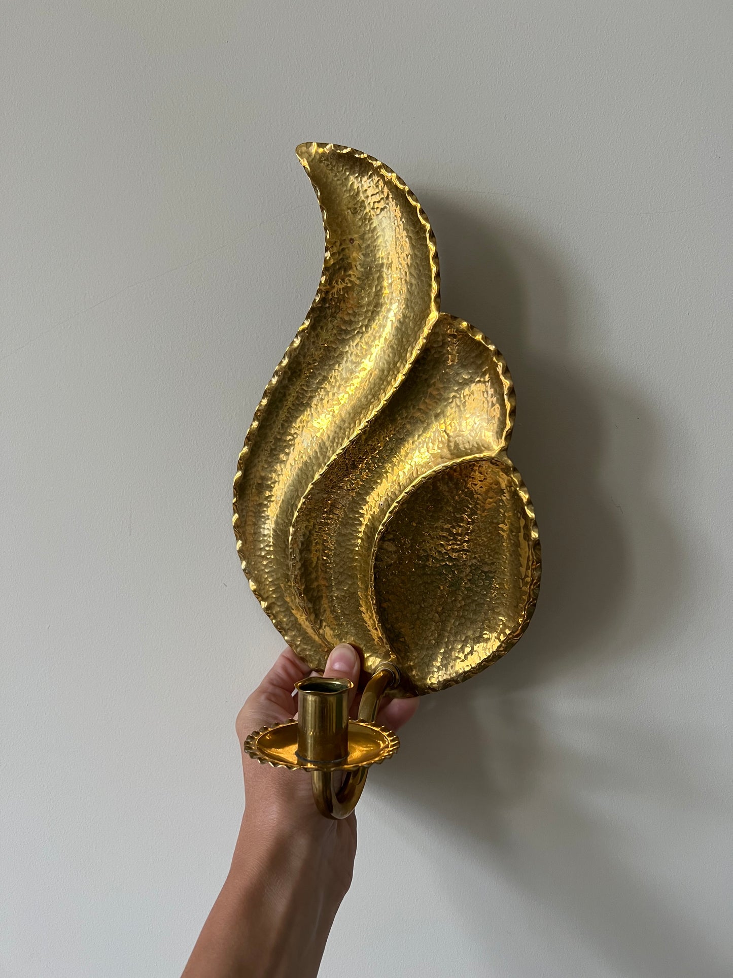 Signed Brass Sconce