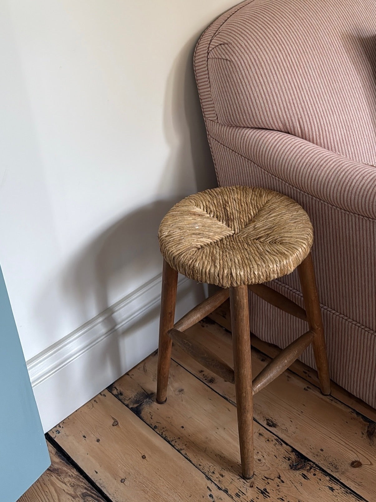 French Rush Seated Stool