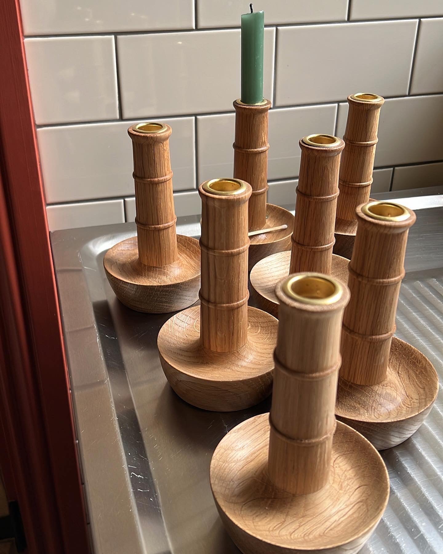 Bohome Turned Candle Holders