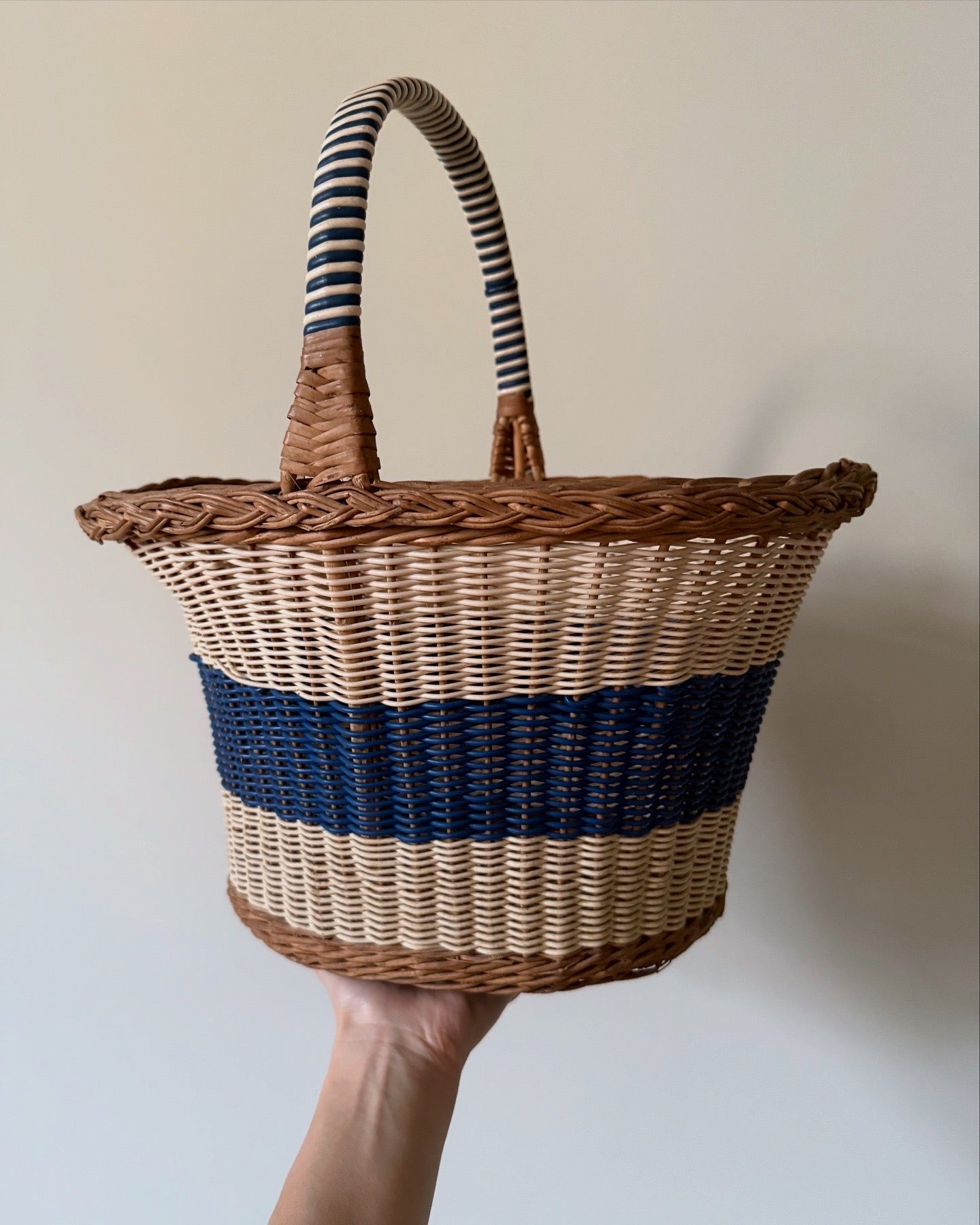 Vintage Stripe Basket