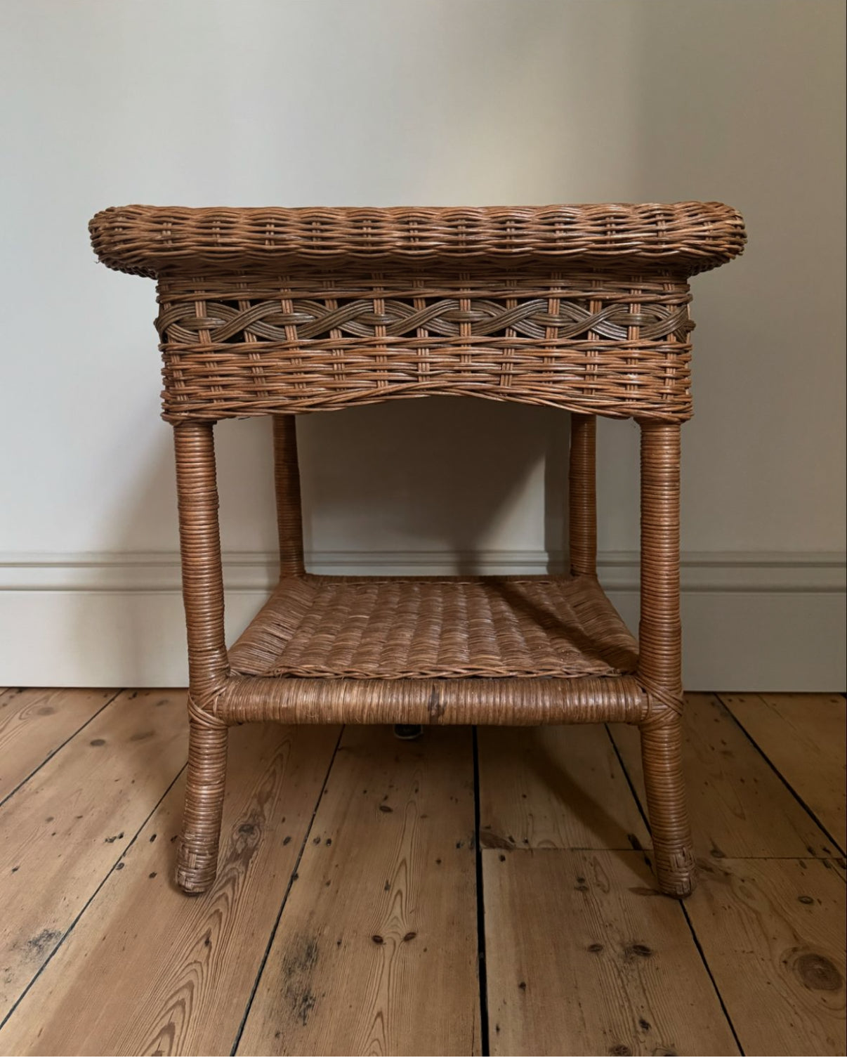 Vintage Rattan Side Table