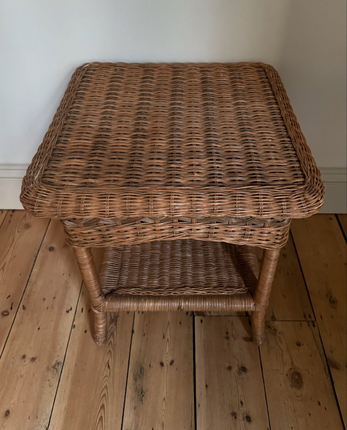Vintage Rattan Side Table