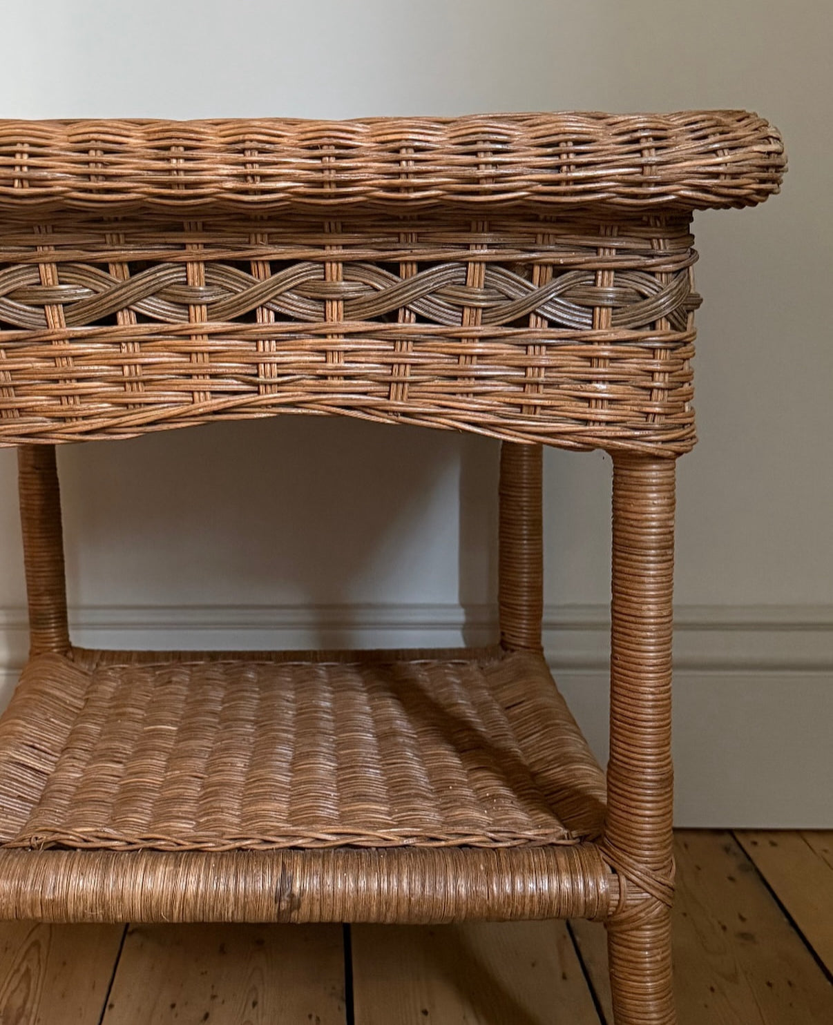 Vintage Rattan Side Table