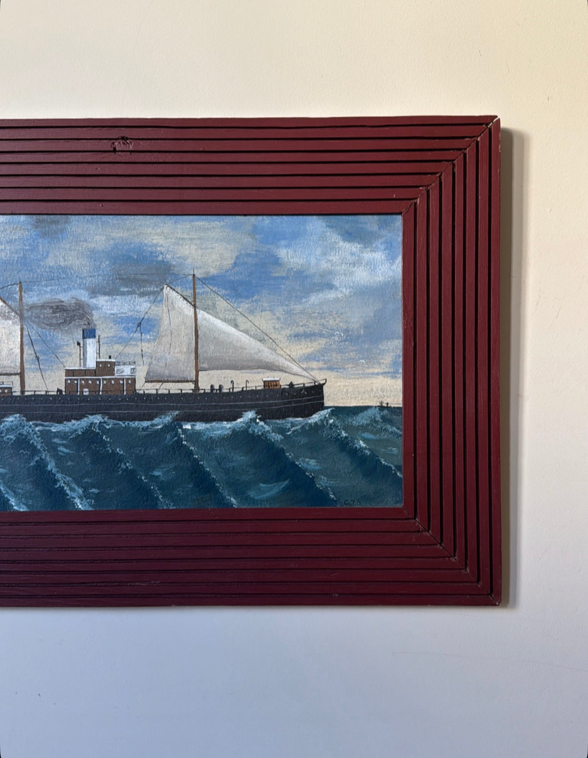 Folk Art Ship Painting