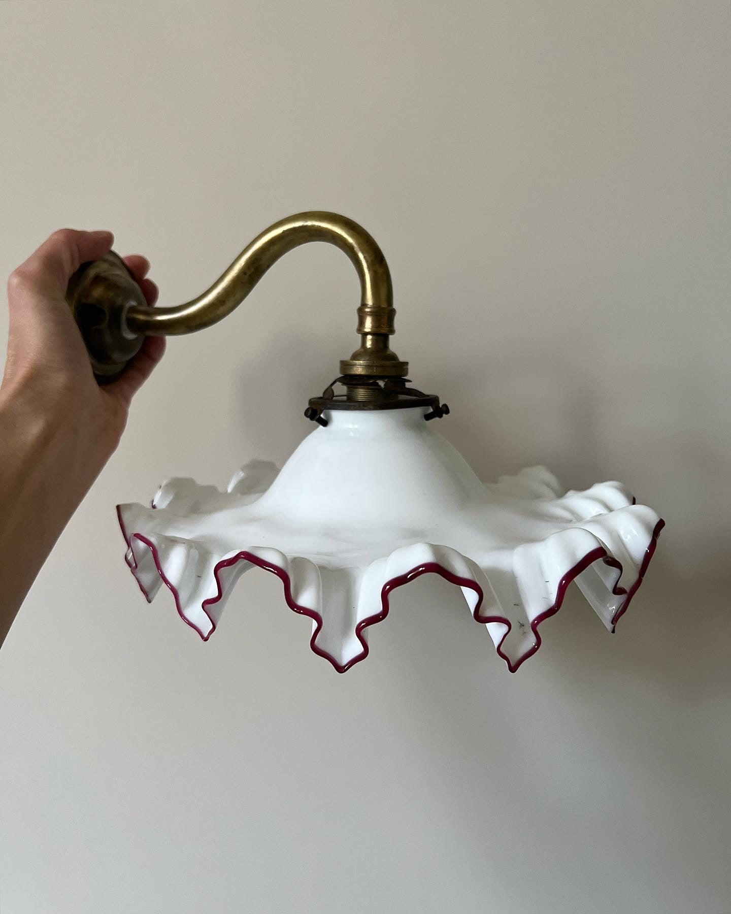 MILK GLASS WALL LIGHT