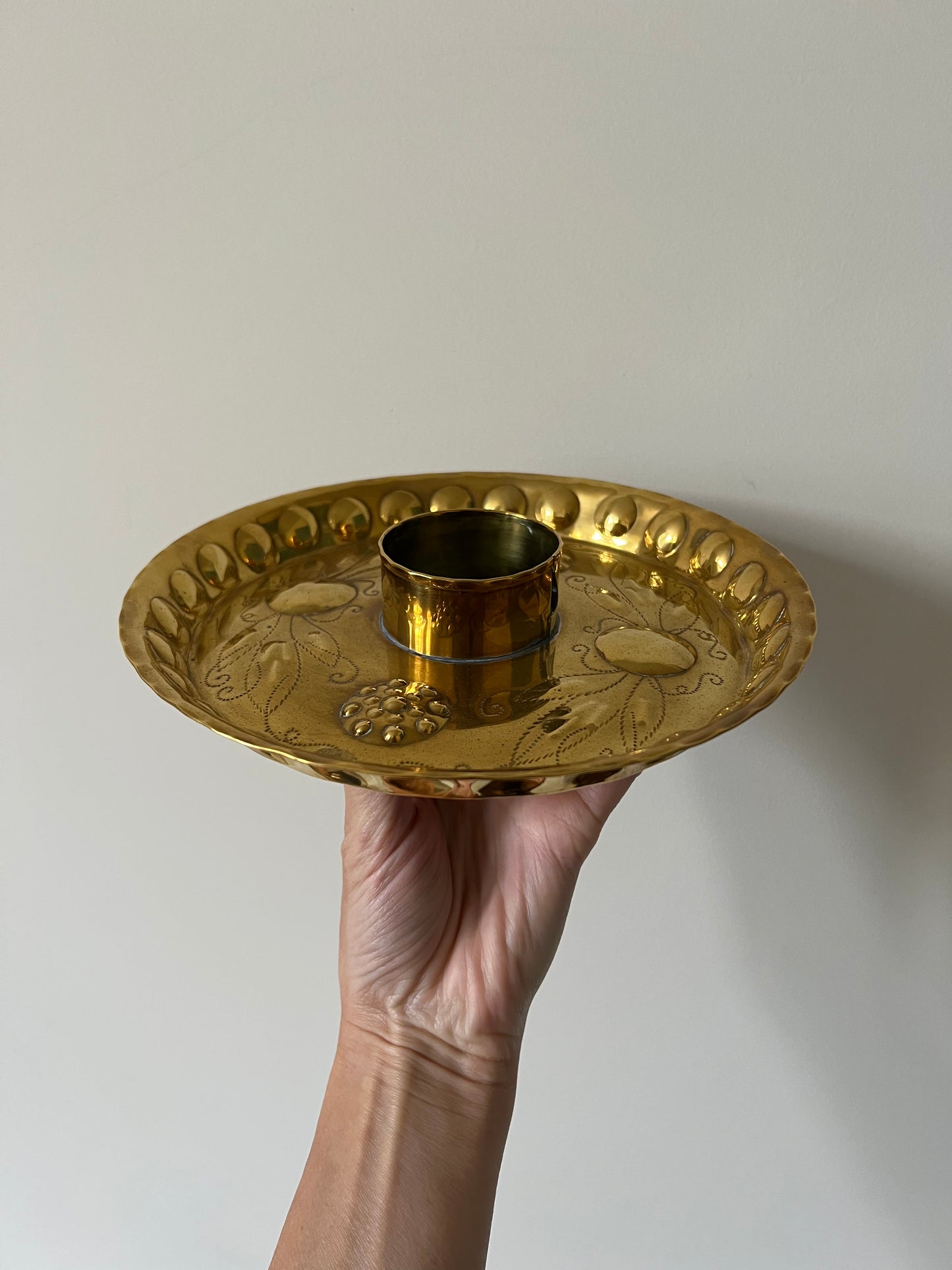 Giant Brass Candle Holder