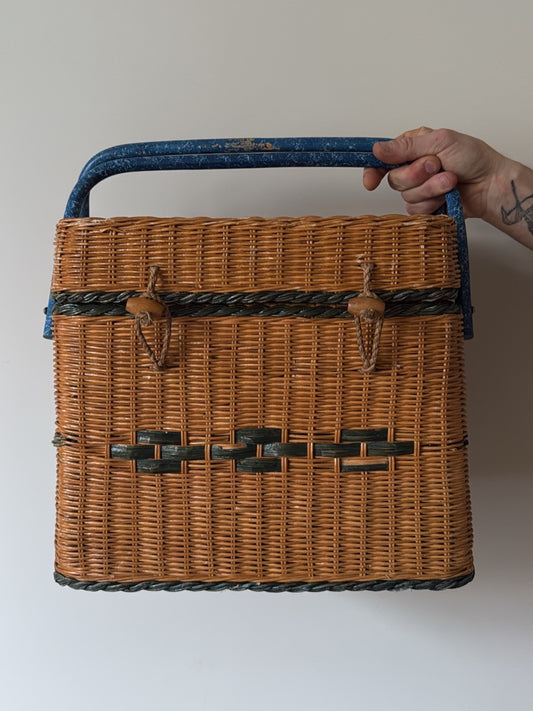 Vintage Rattan Hamper