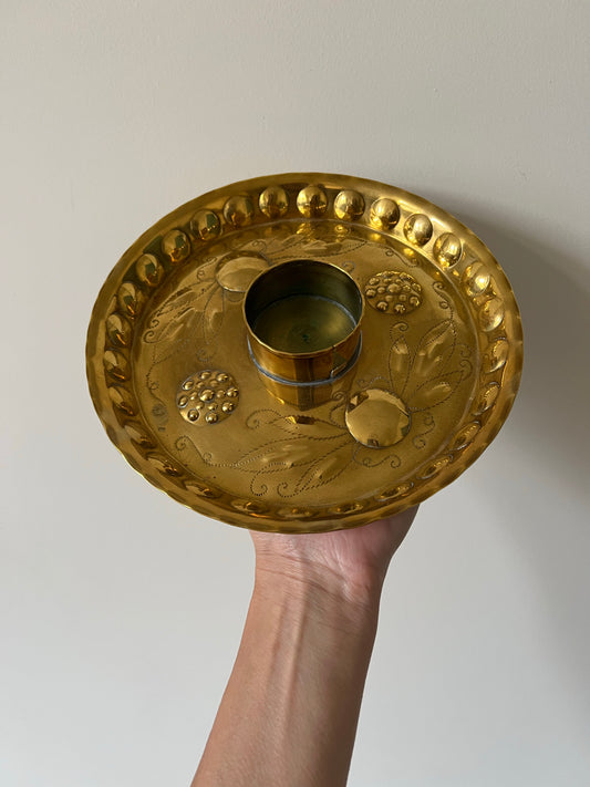 Giant Brass Candle Holder