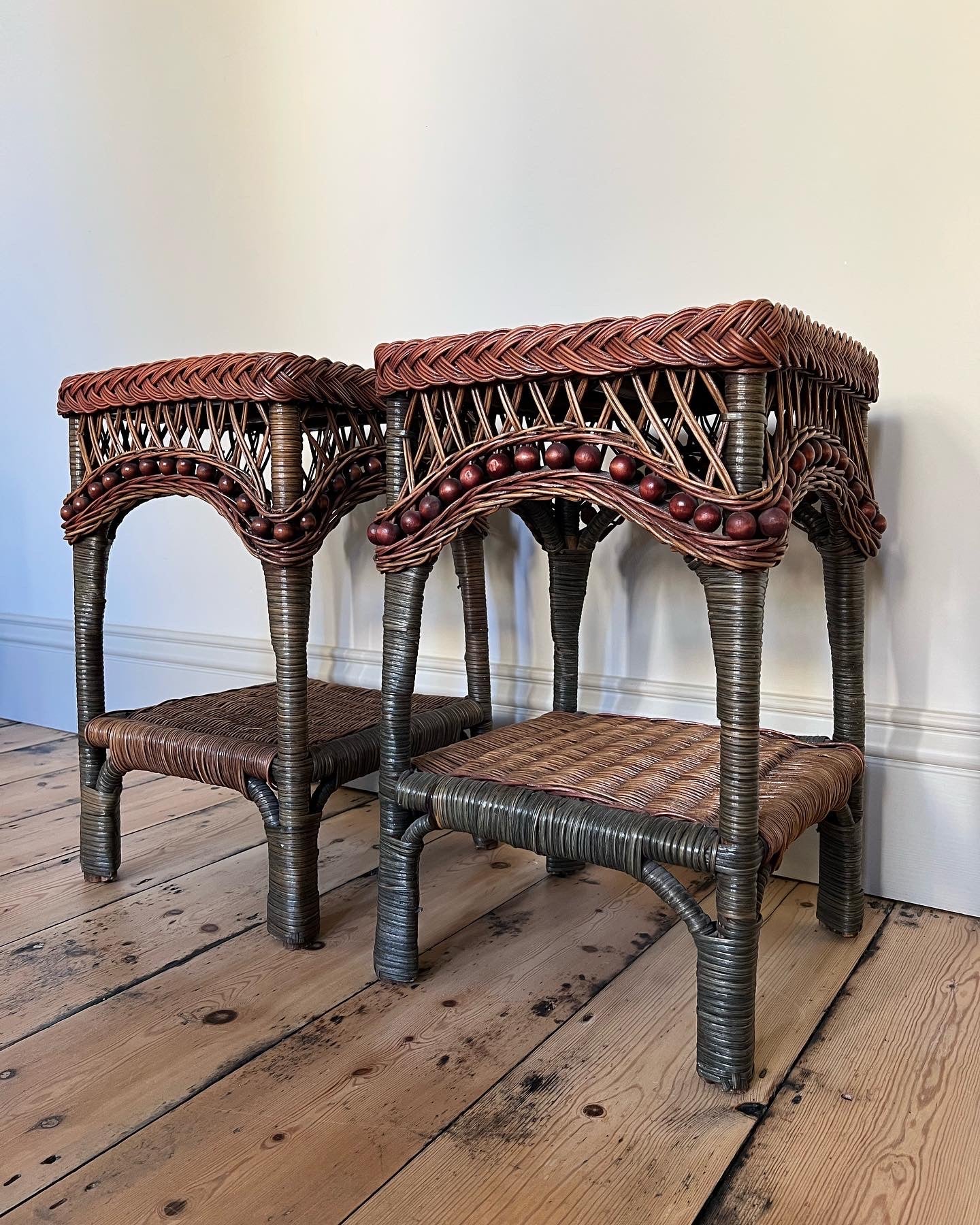 French Rattan Tables