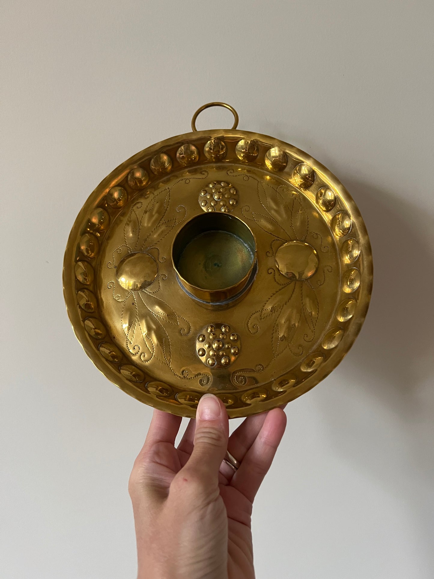 Giant Brass Candle Holder