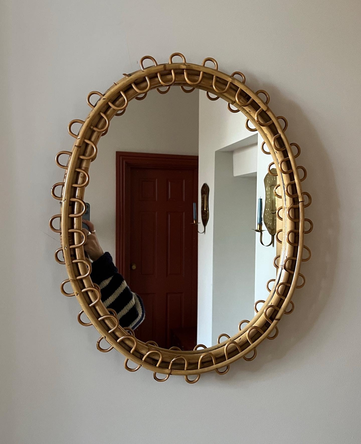 Vintage Cane Mirror