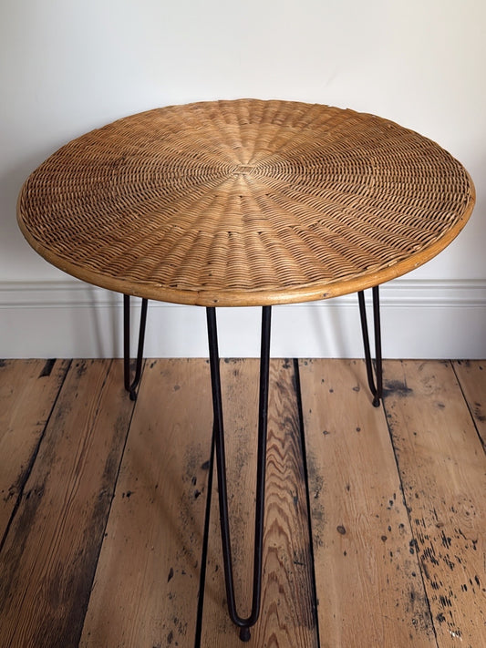 Vintage Rattan Table