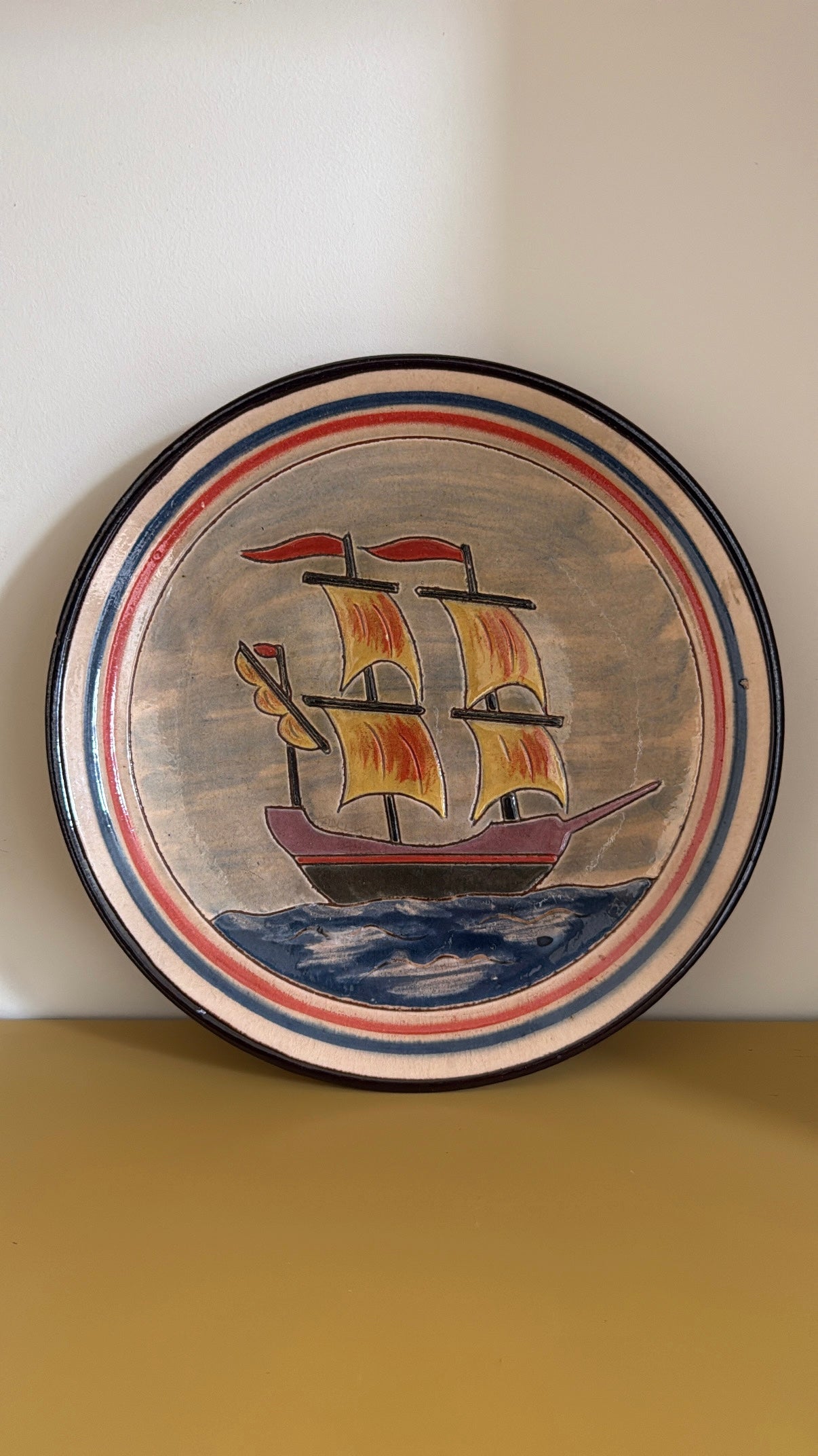 Vintage Ship Wall Plate