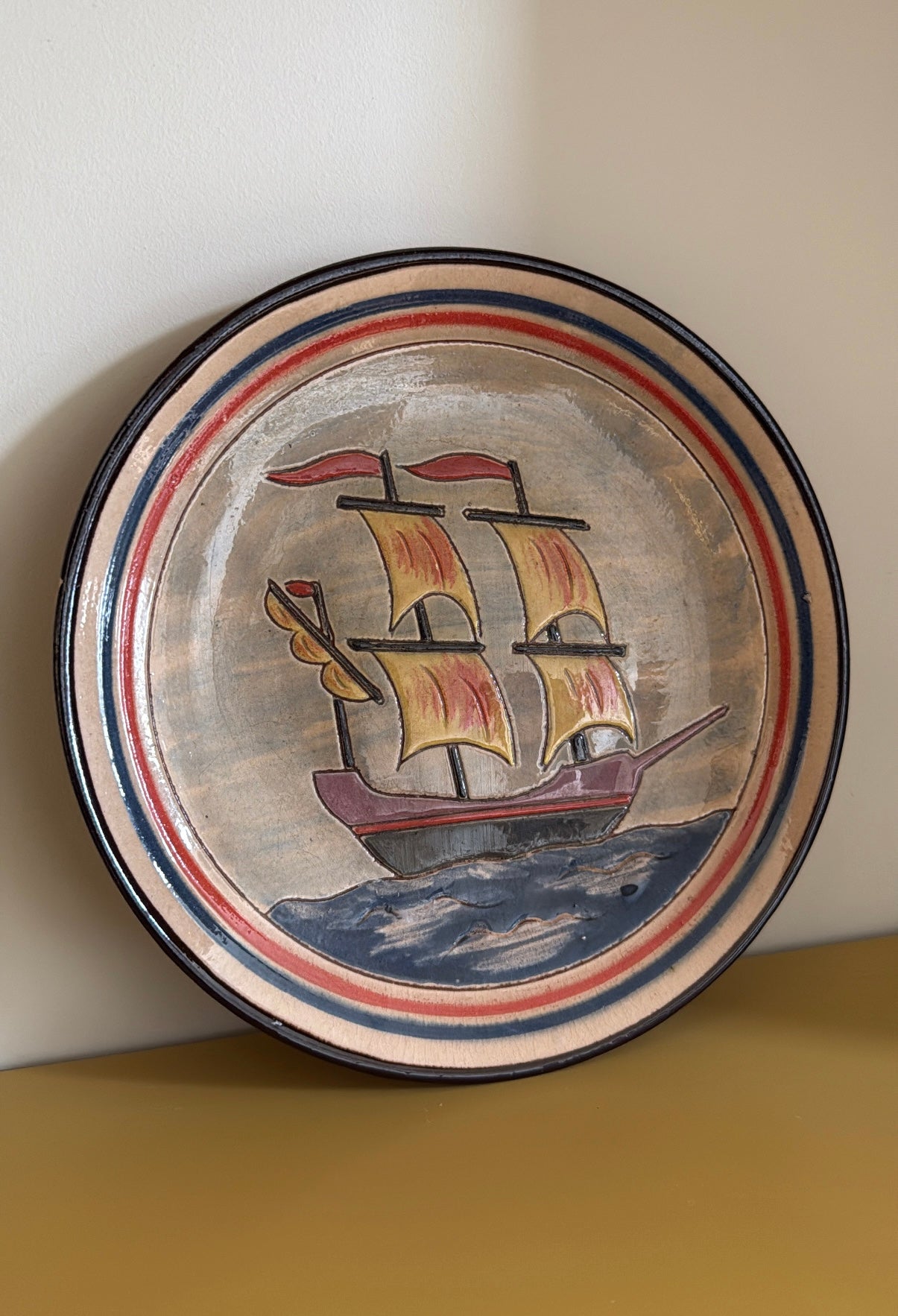 Vintage Ship Wall Plate