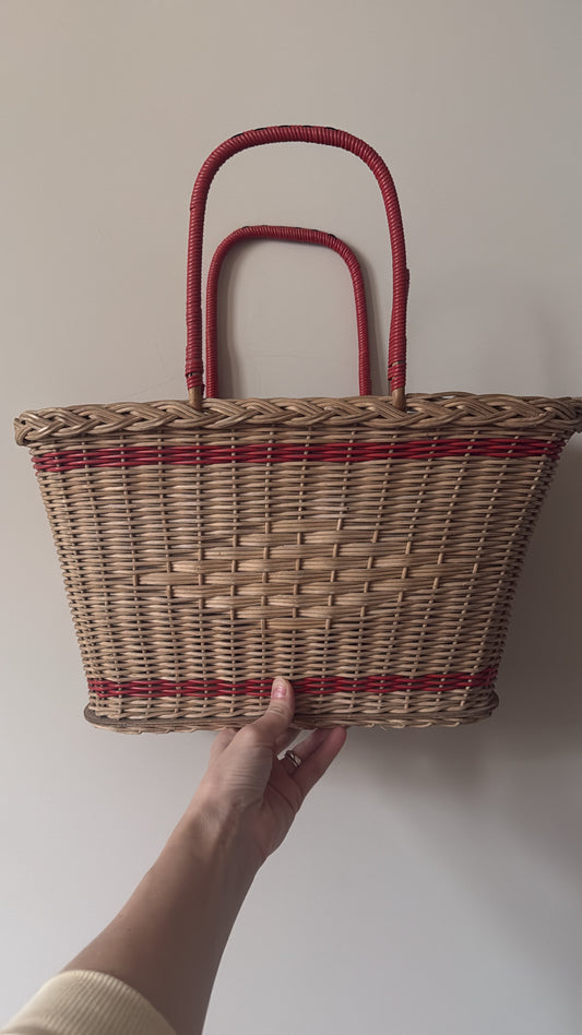 Vintage Rattan Basket