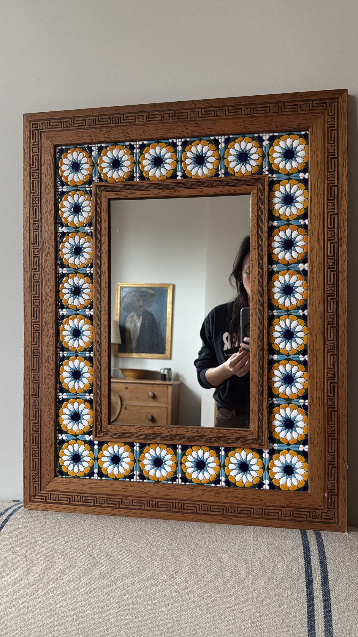 Vintage Tiled Mirror