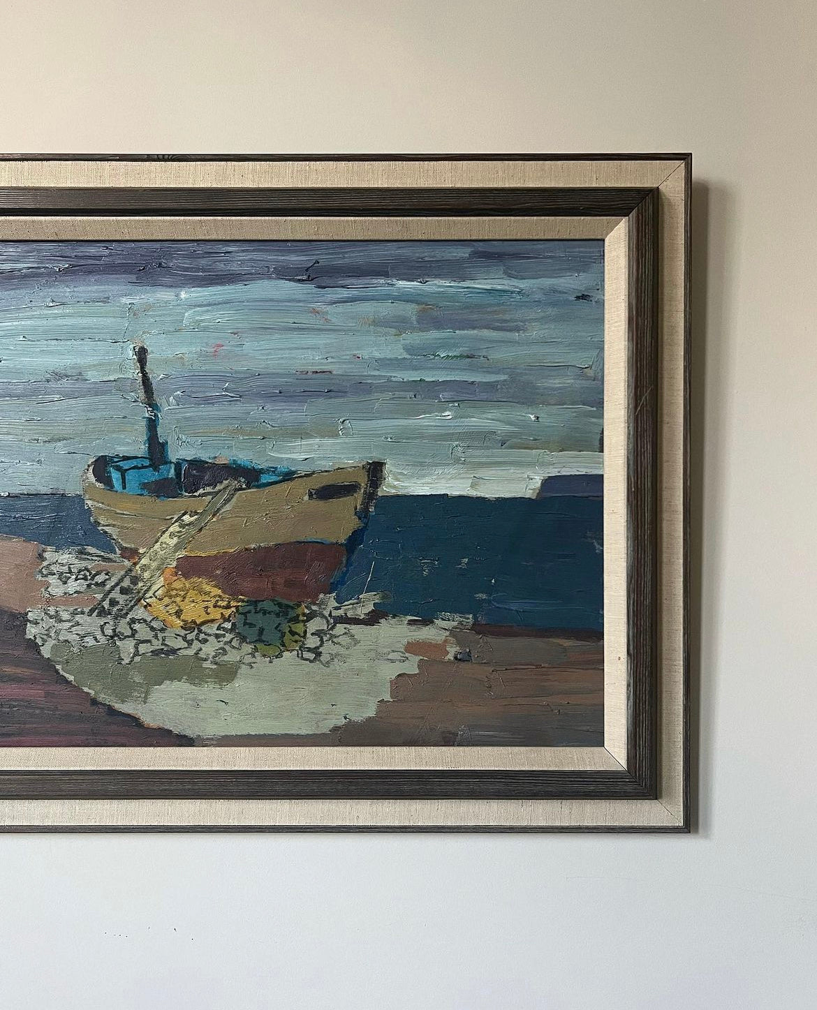 Vintage Boat Impasto