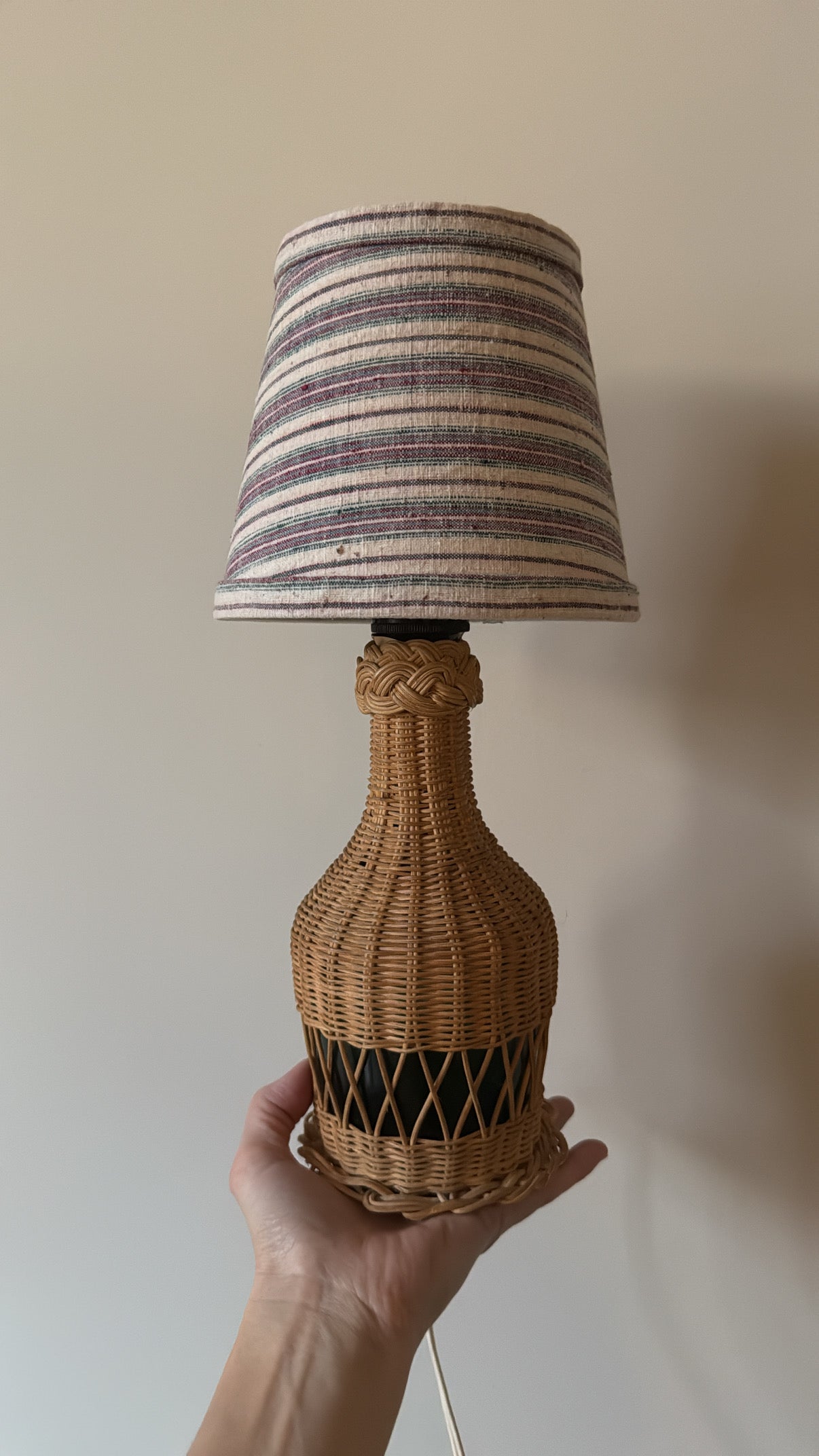 Rattan Lamp w/Bohome Shade