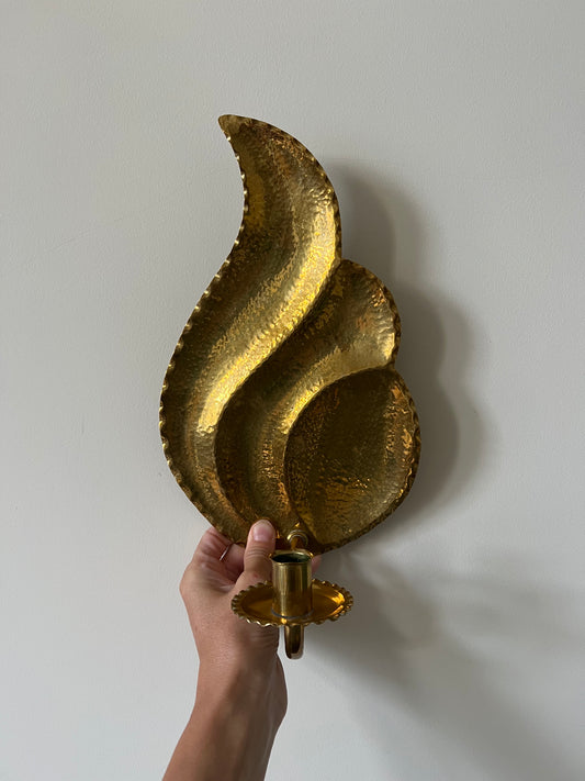 Signed Brass Sconce