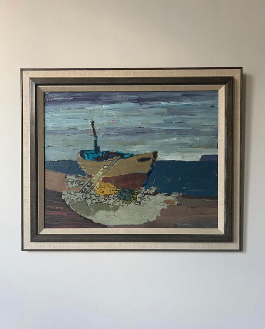 Vintage Boat Impasto