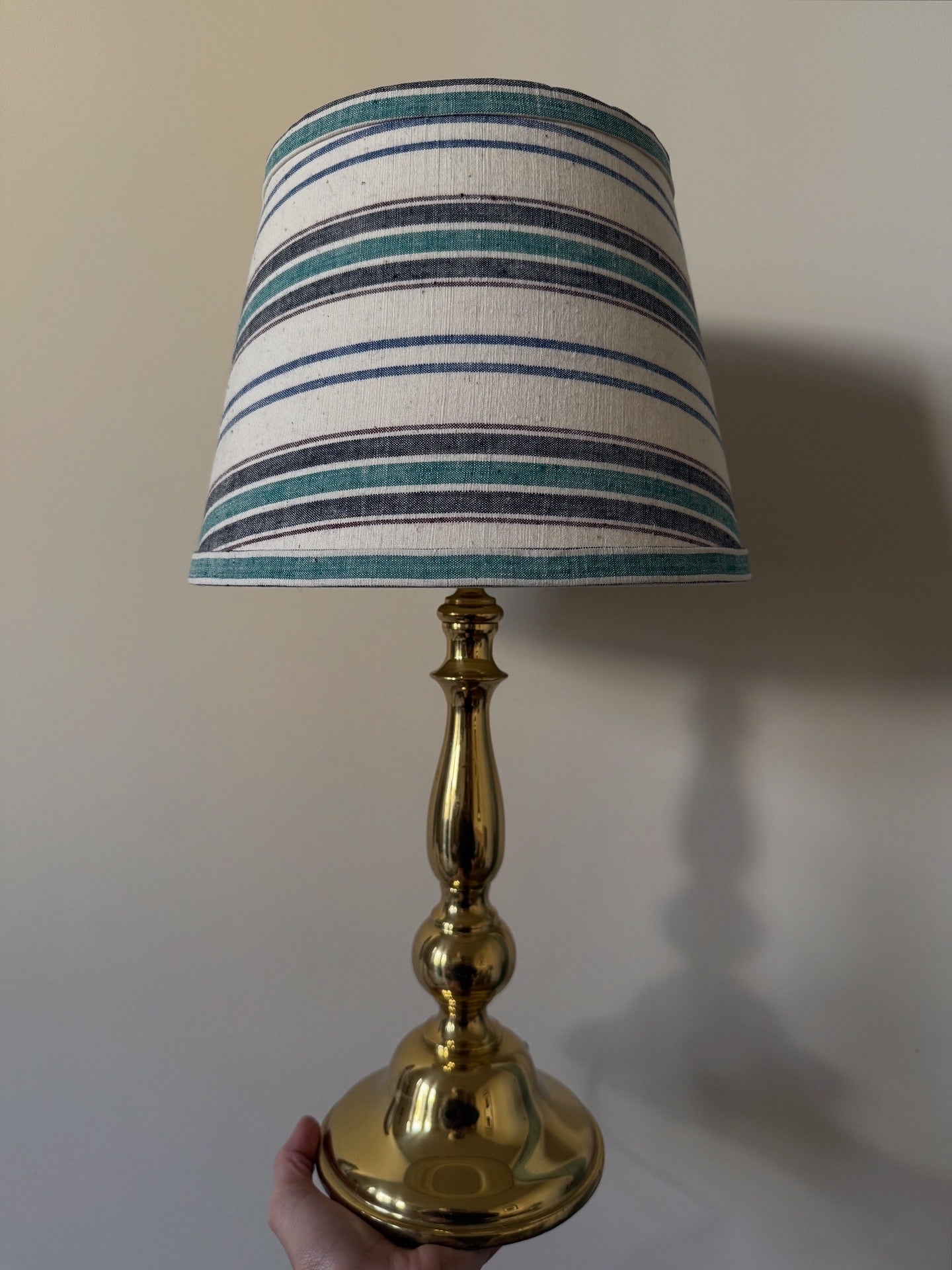 Brass Lamp & Shade (2 Available)