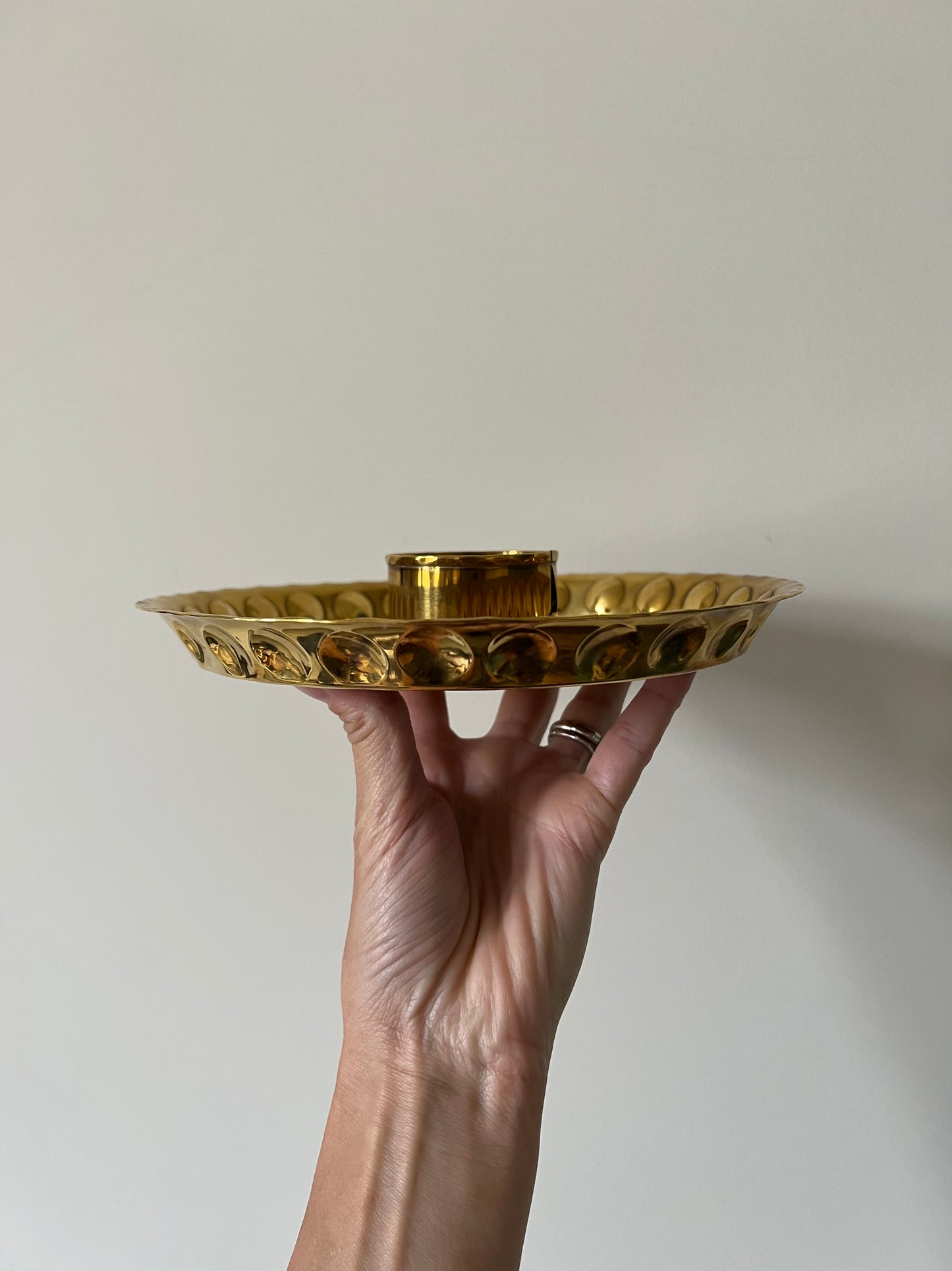 Giant Brass Candle Holder