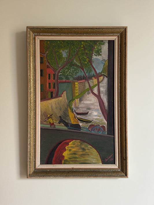 Vintage Oil, Dated 1946