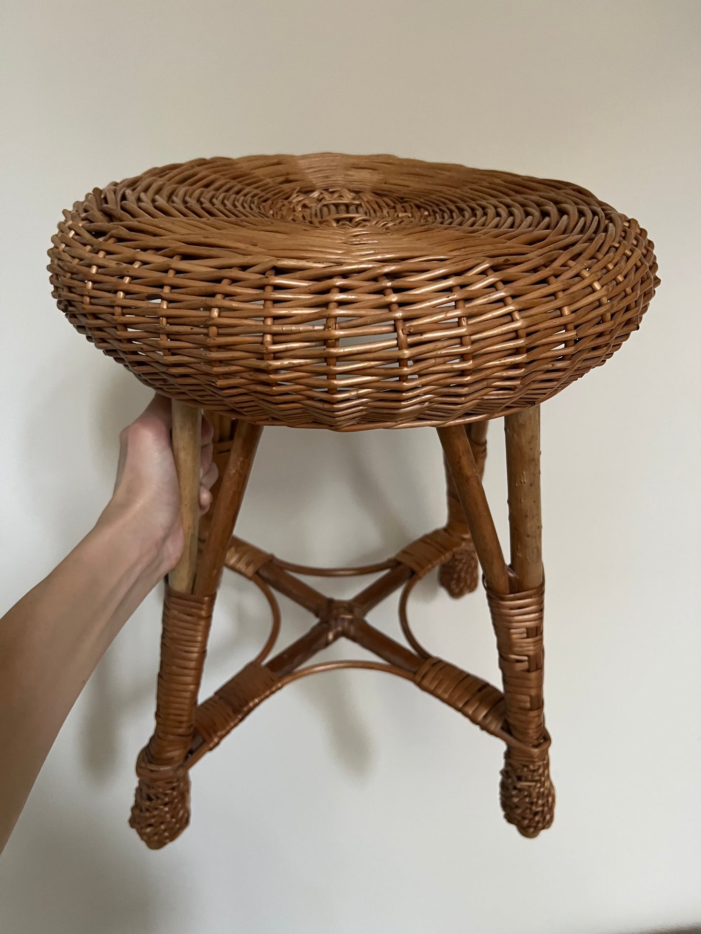 Vintage Rattan Stool