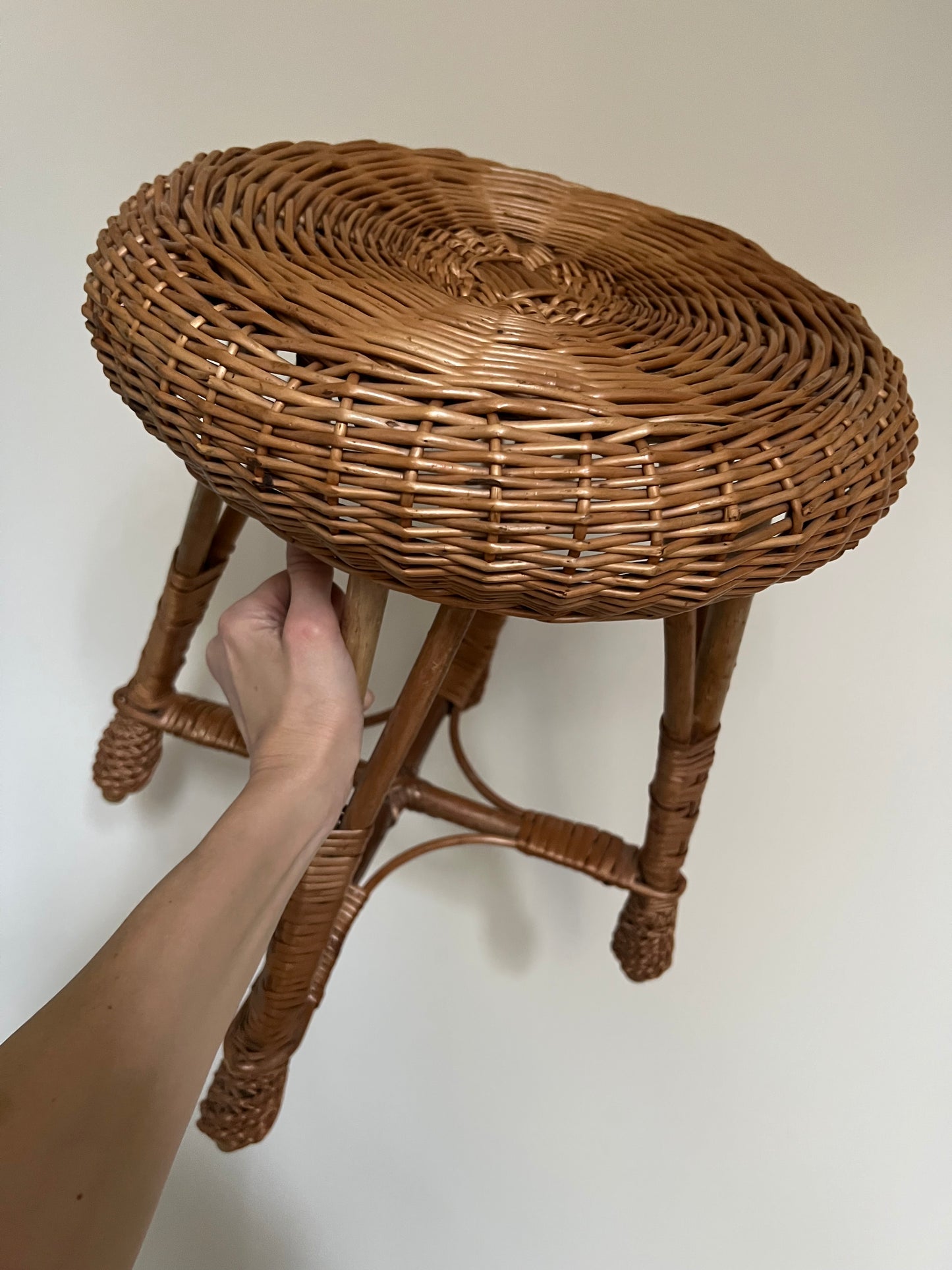 Vintage Rattan Stool