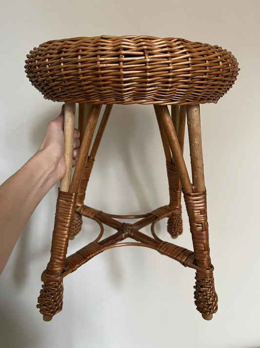 Vintage Rattan Stool