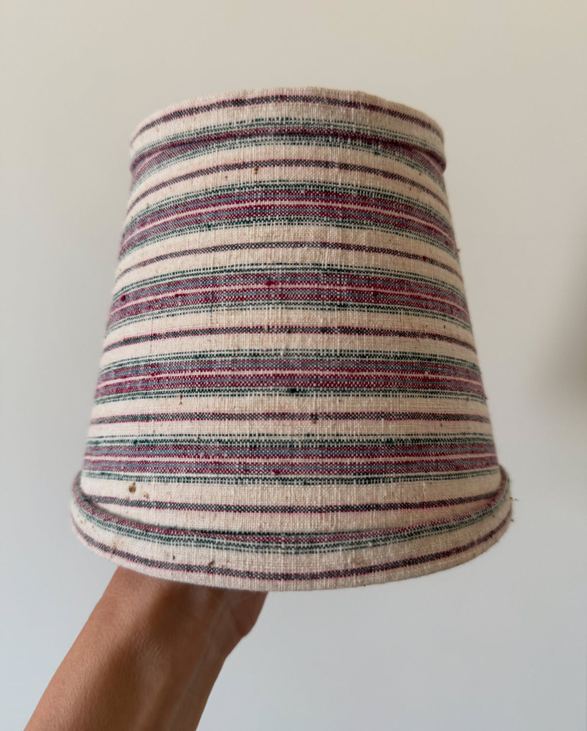 Vintage Linen Clip-On lampshade 6.5"
