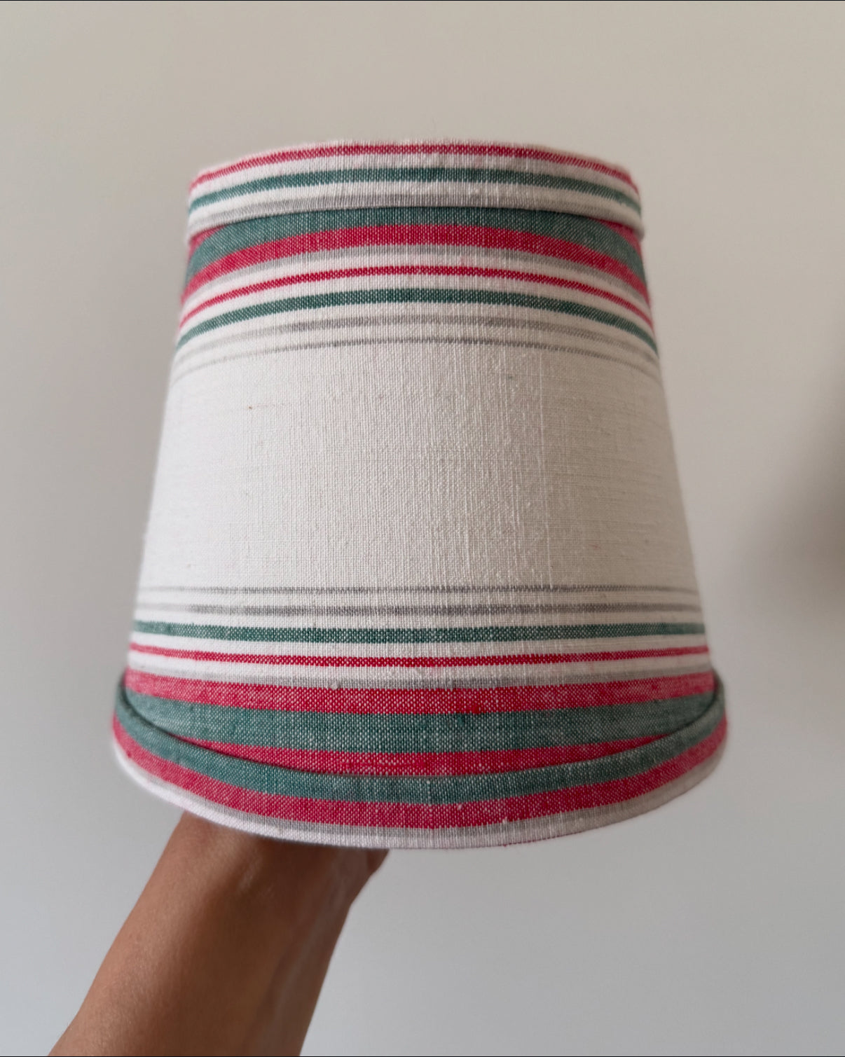 Vintage Stripe Clip-On Lampshade 6.5"