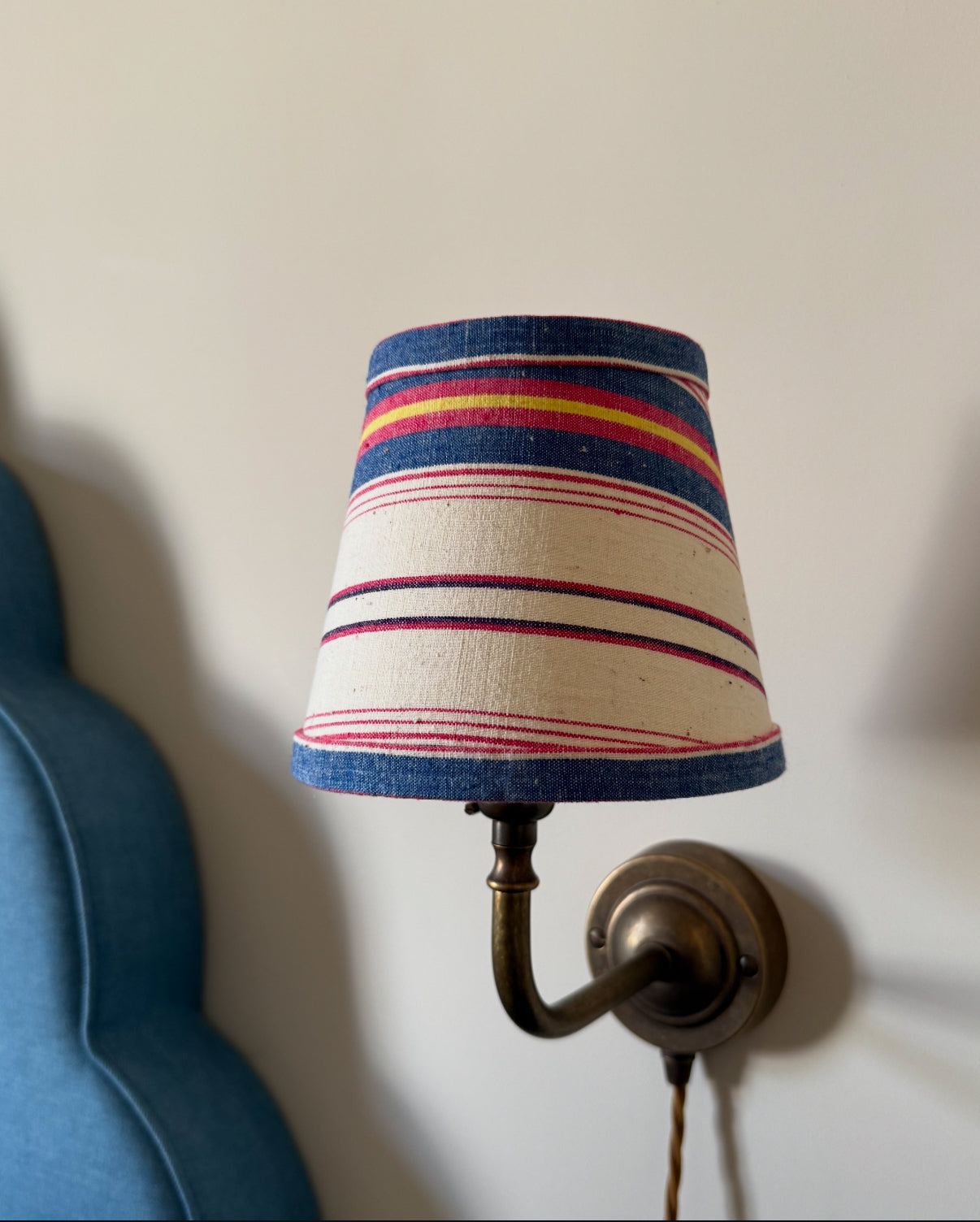 Vintage Stripe Clip-On Lampshade 6.5"