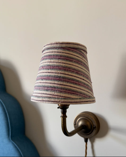 Vintage Linen Clip-On lampshade 6.5"