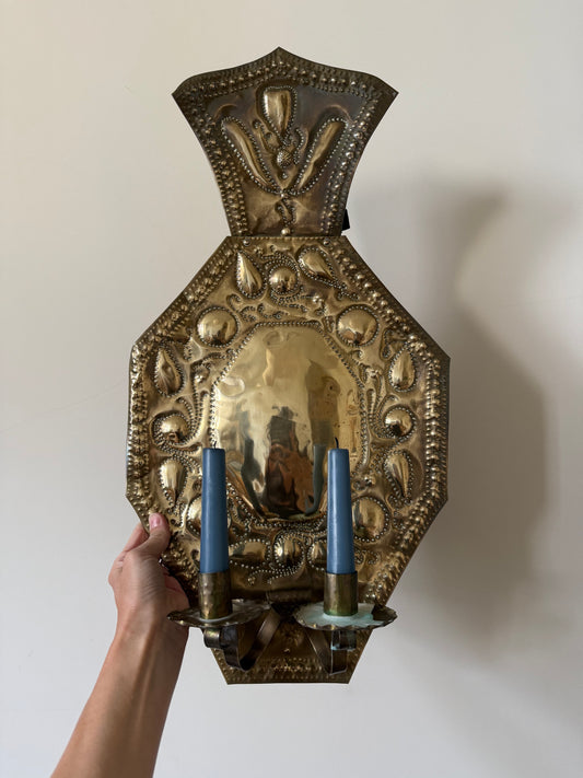 Pair of Swedish Brass Sconces