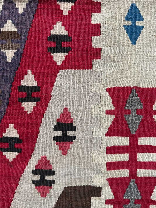 Vintage Beige/Red Kilim