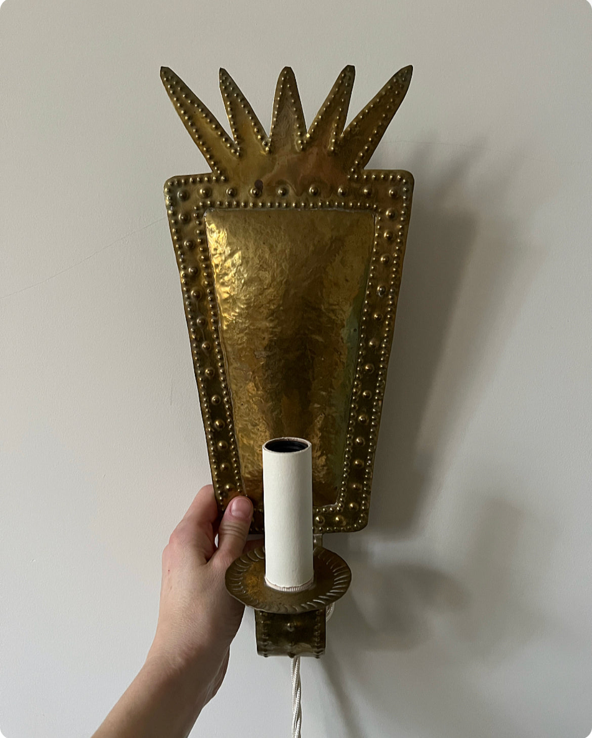 Wired Brass Wall Sconces