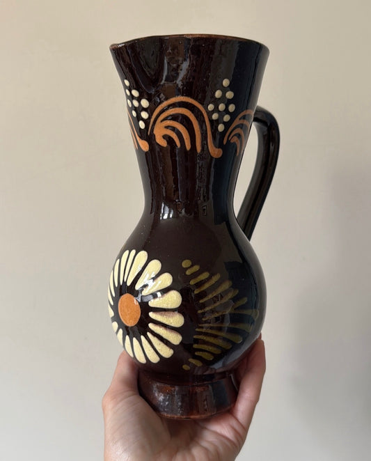 Vintage Daisy Wine Pitcher