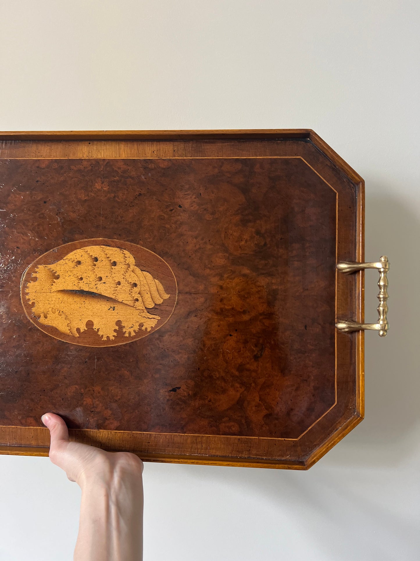 Large Mahogany Tray