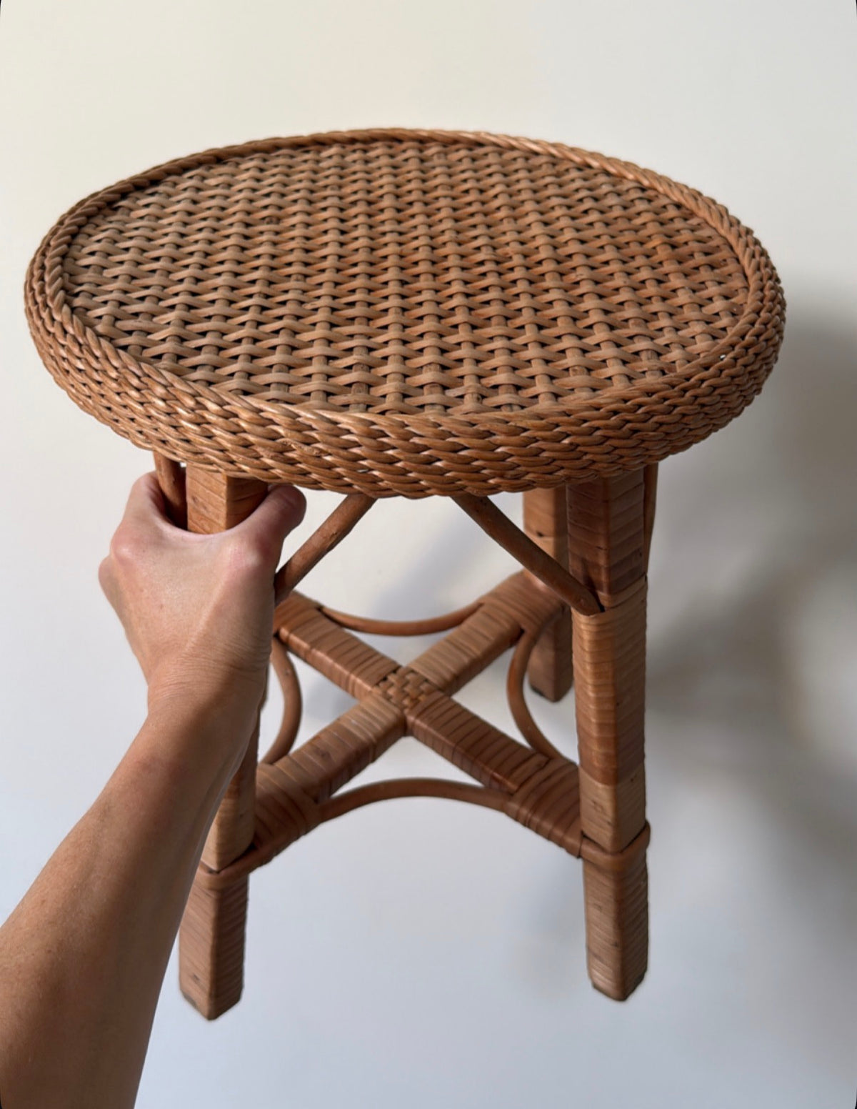 Vintage Rattan Stool