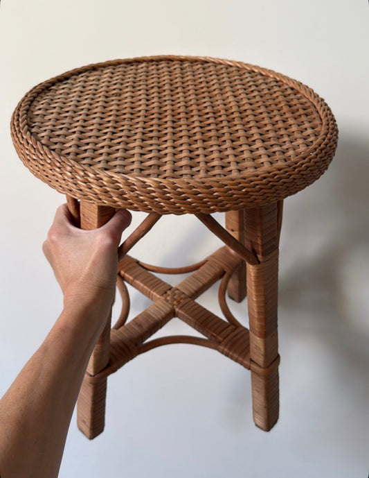 Vintage Rattan Stool
