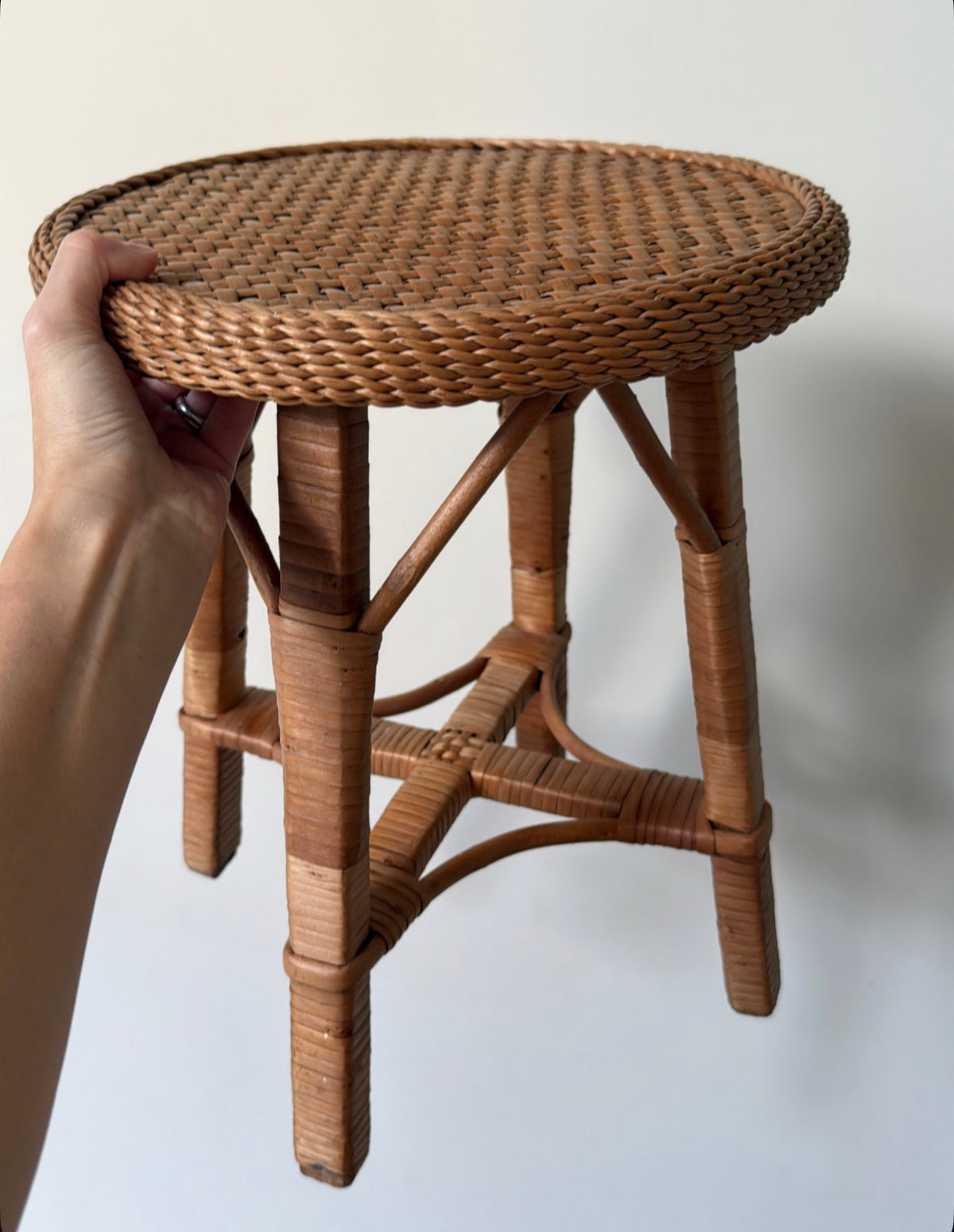 Vintage Rattan Stool