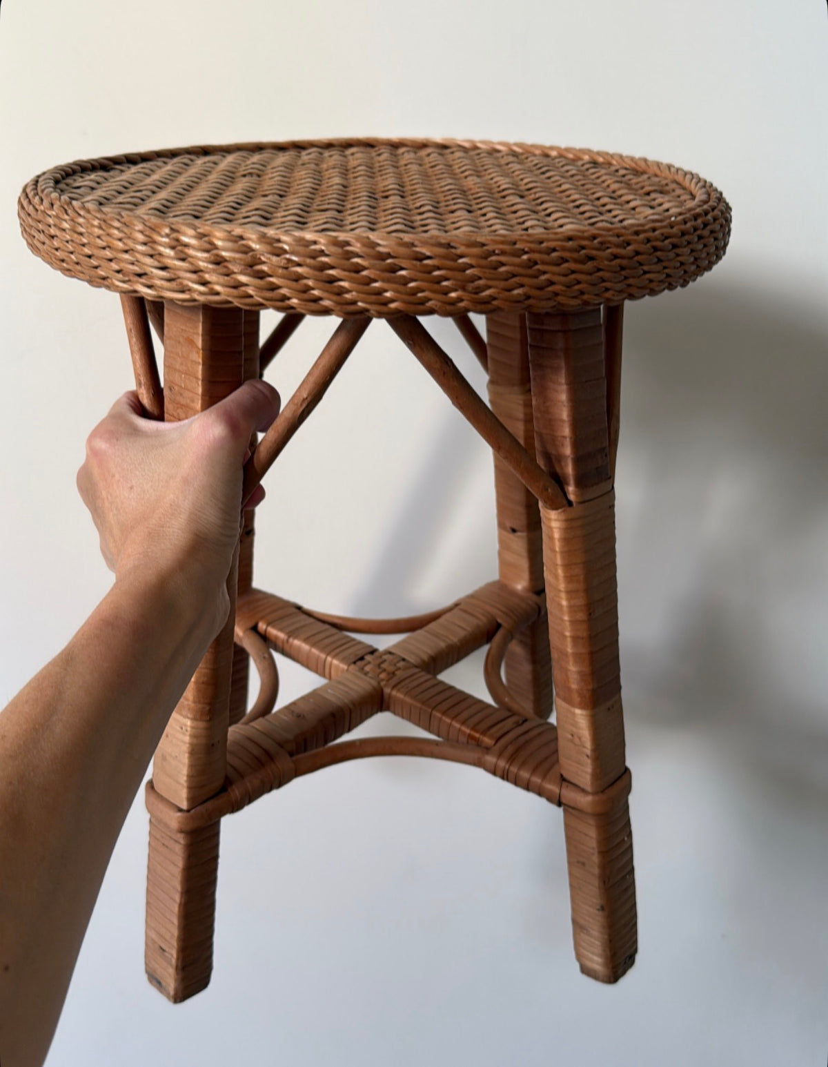 Vintage Rattan Stool